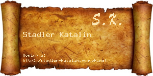Stadler Katalin névjegykártya